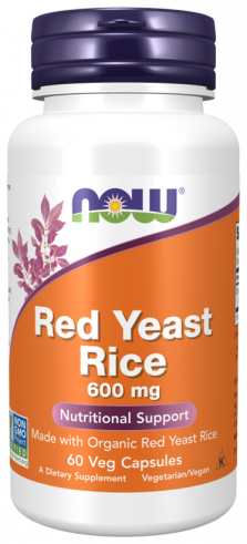 NOW Red Yeast Rice 600 mg, 60 капсул