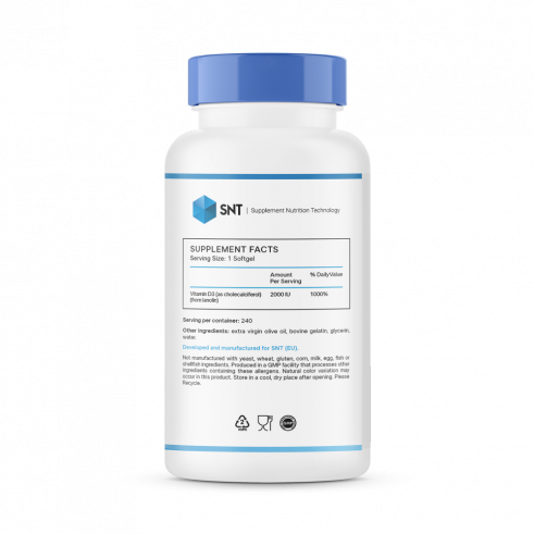 SNT Vitamin D-3, Витамин Д3, 240 капсул