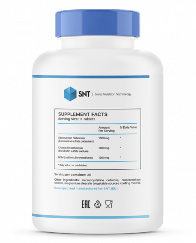 SNT Glucosamine Chondroitin MSM, Глюкозамин Хондроитин МСМ, 90 таблеток