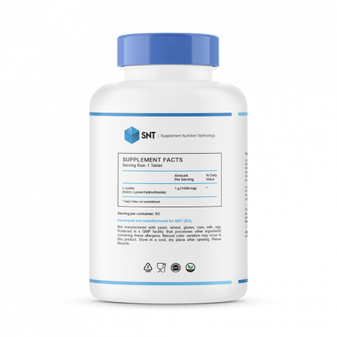 SNT L-Lysine, L-Лизин, 90 таблеток
