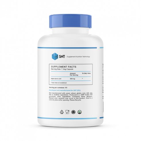 SNT Alpha lipoic acid, Альфа липоевая кислота, 90 капсул