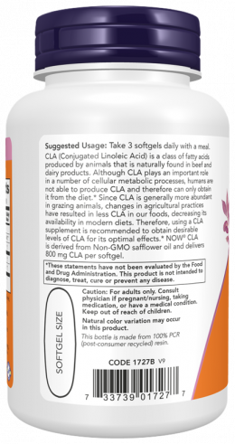 NOW Conjugated Linoleiс Acid (CLA), 90 капсул