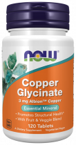 NOW Copper Glycinate, 120 таблеток