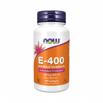 NOW Vitamin E, Натуральный Витамин Е, 100 капсул